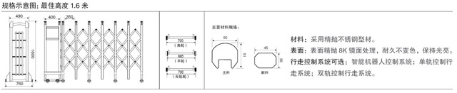 不銹鋼伸縮門王者三號(hào)